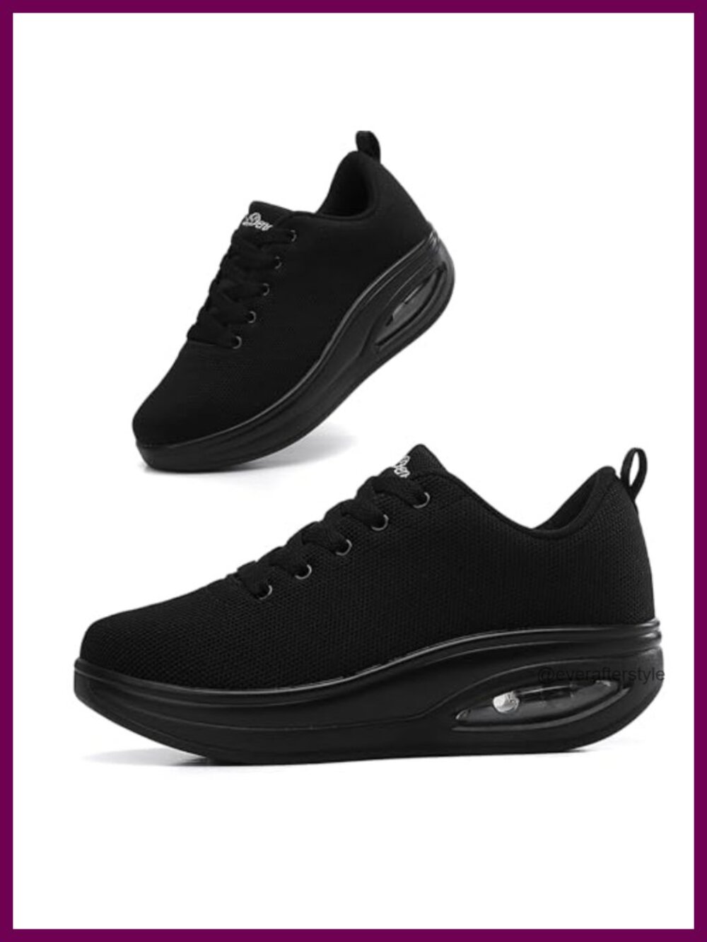 Air Cushion Rocker Bottom Platform Walking Sneakers Comfortable Travel Shoes